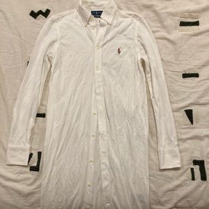 Ralph Lauren Polo White long sleeve button dress
